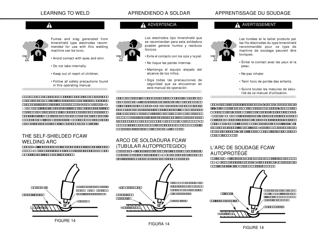 Lincoln Electric MIG-PAK 10 manual SELF-SHIELDED Fcaw Welding ARC, Arco DE Soldadura Fcaw Tubular Autoprotegido 