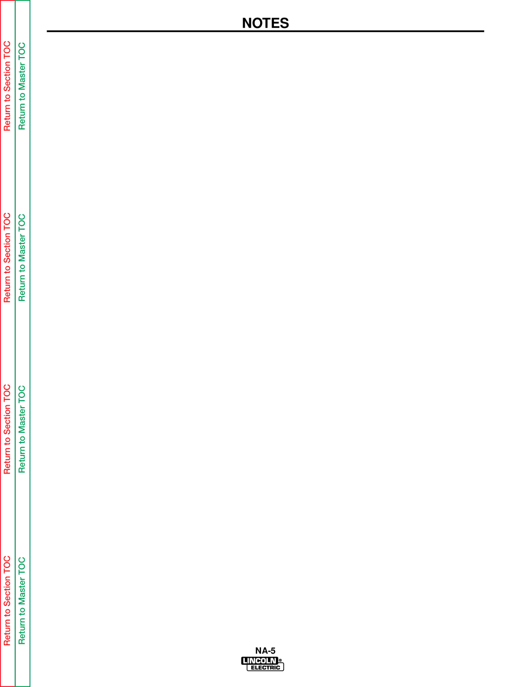 Lincoln Electric NA-5NF, NA-5SF service manual 