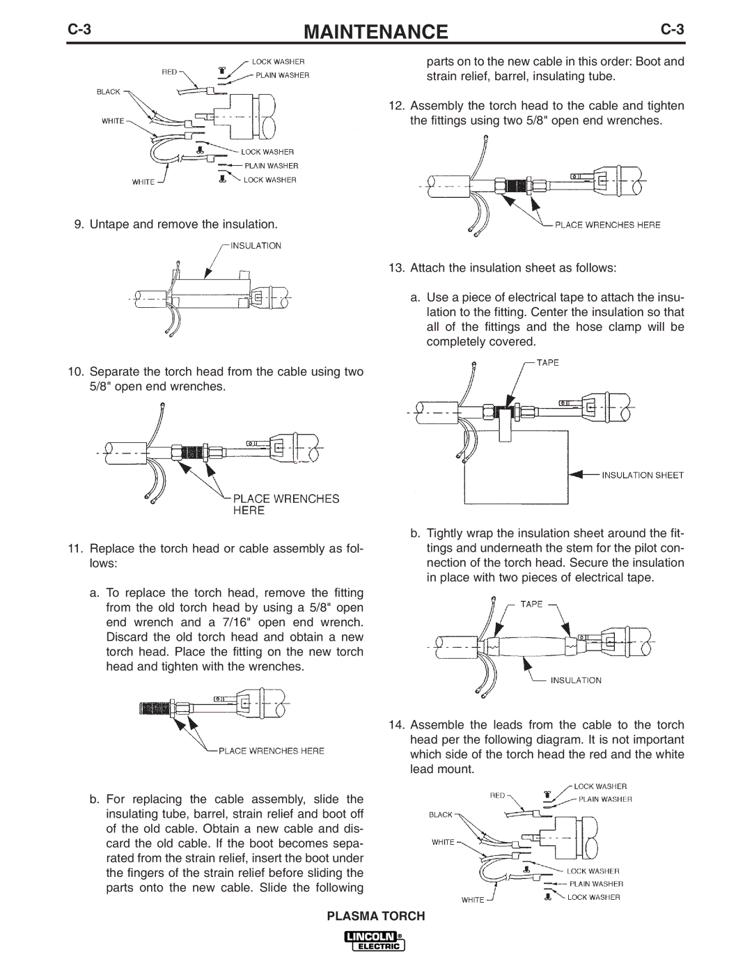 Lincoln Electric PCT125M manual Maintenance 