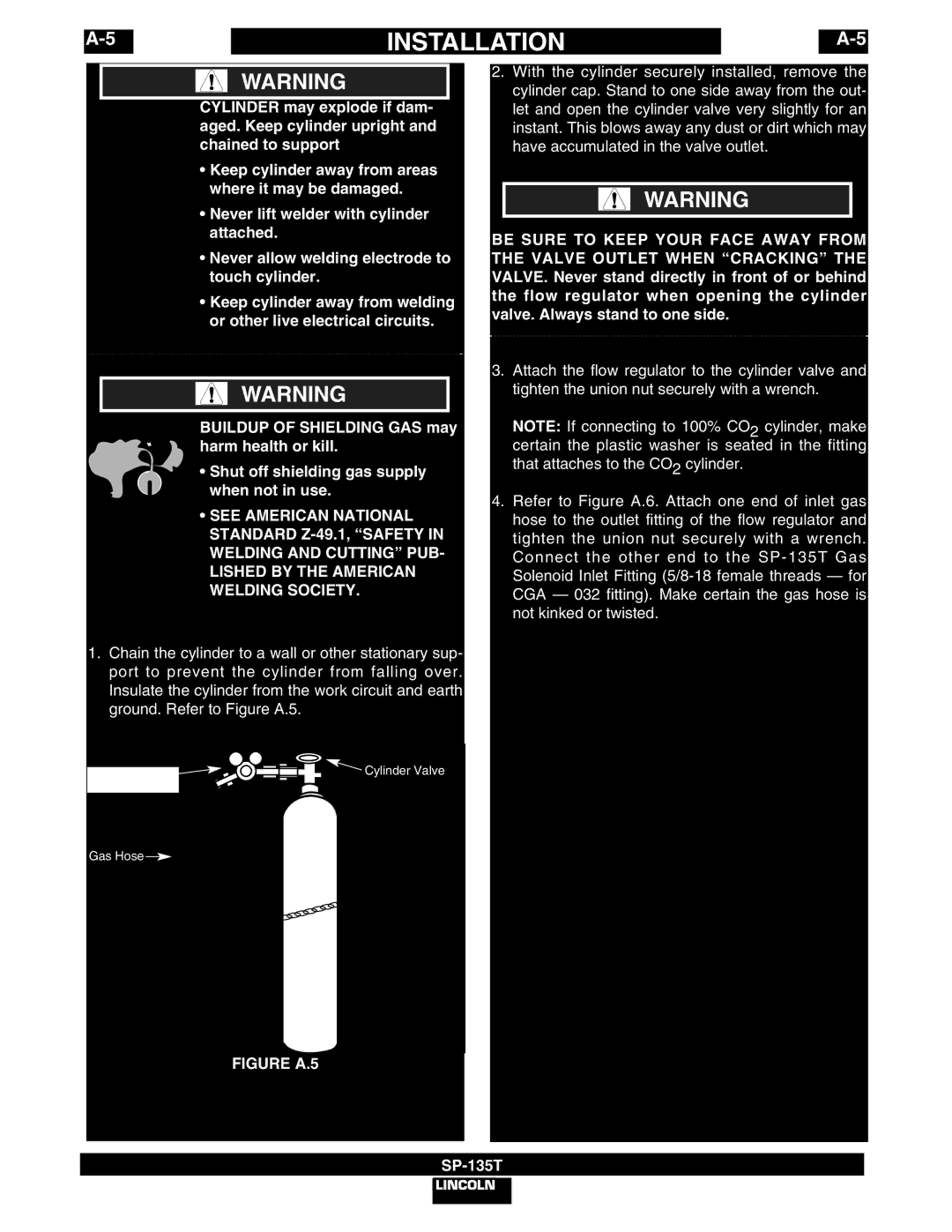 Lincoln Electric SP-135T manual Figure A.5 