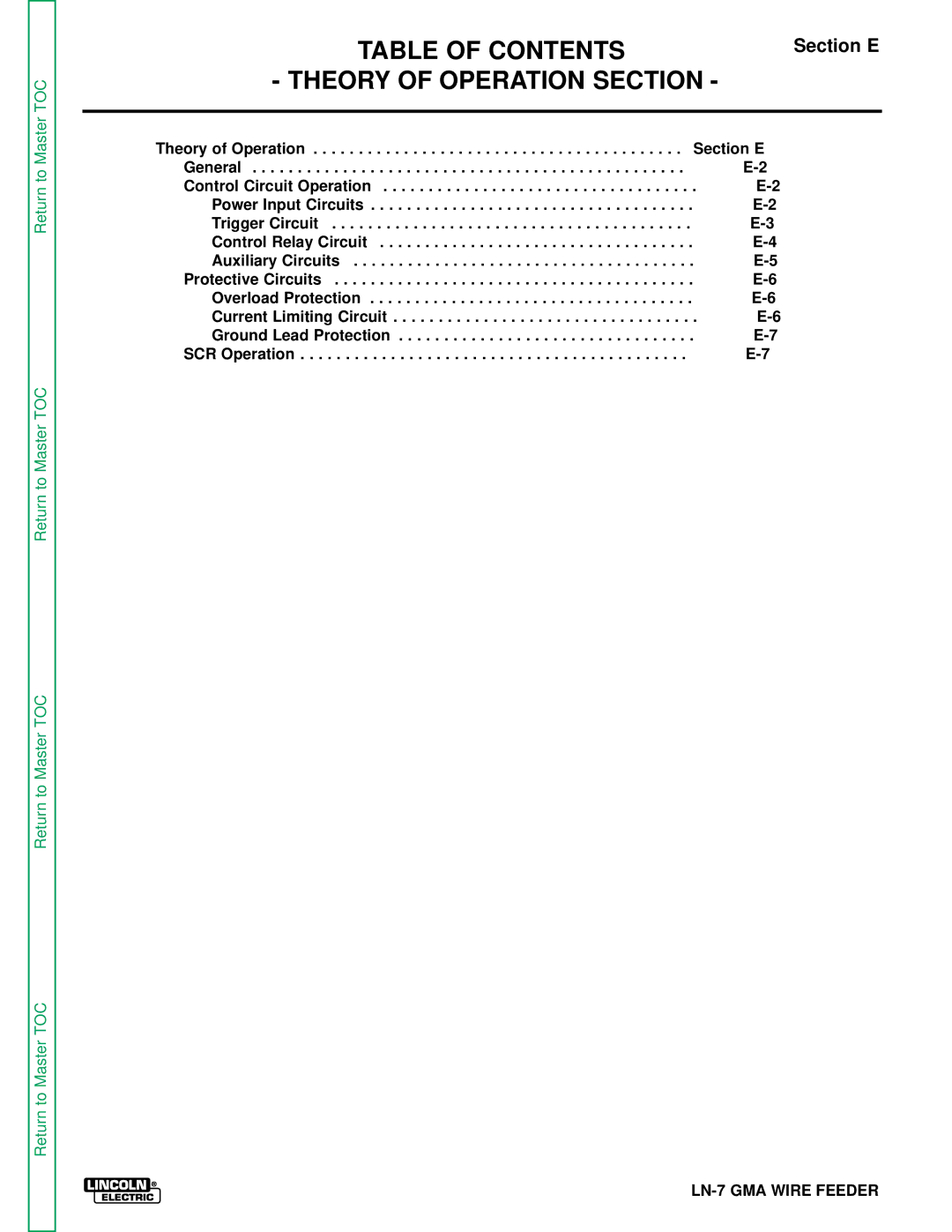 Lincoln Electric SVM 106-A service manual Theory of Operation Section 