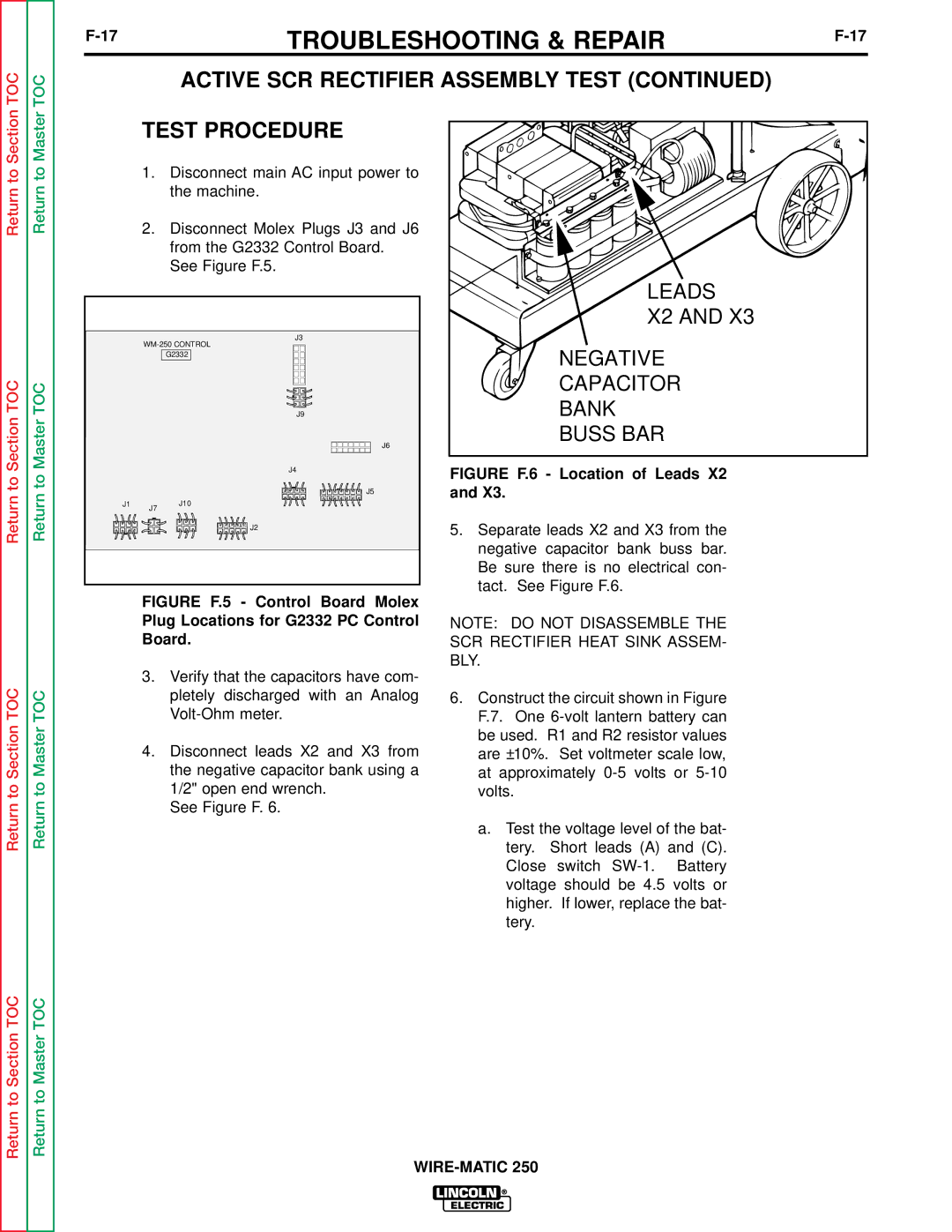 Lincoln Electric SVM 117-A service manual Leads 