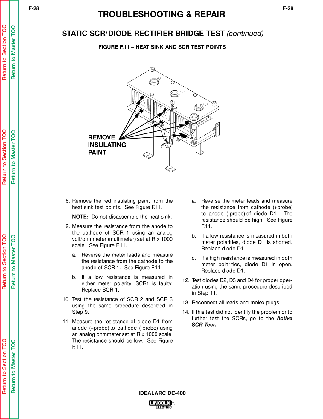 Lincoln Electric SVM 122-A service manual SCR Test 