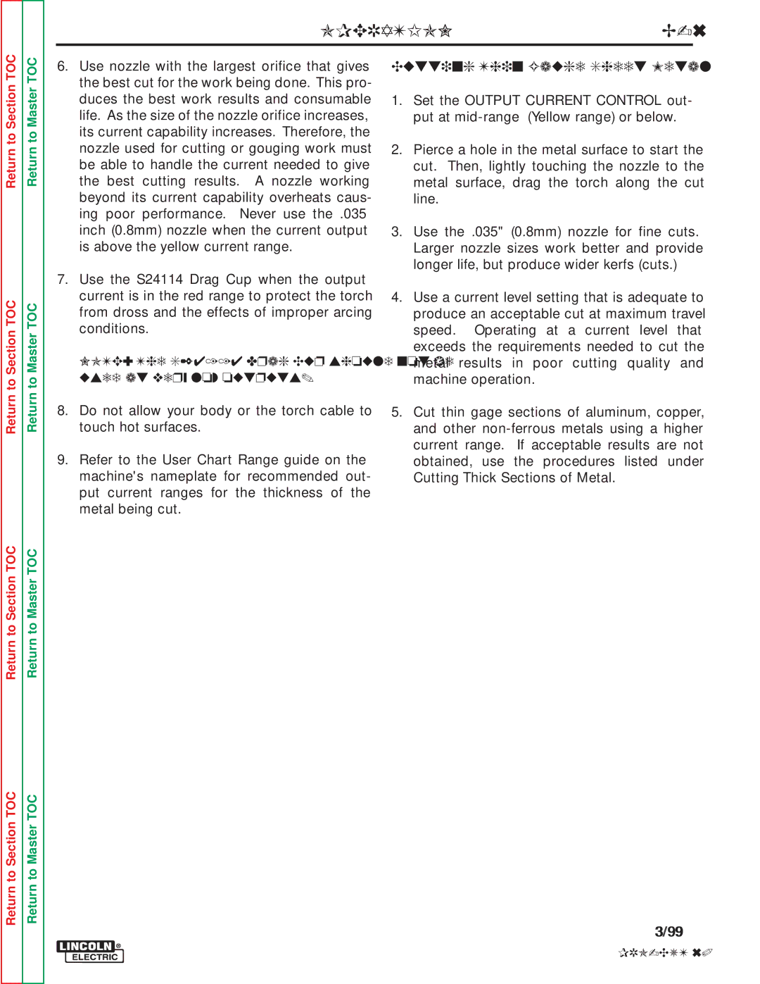 Lincoln Electric SVM104-A service manual Cutting Thin Gauge Sheet Metal 