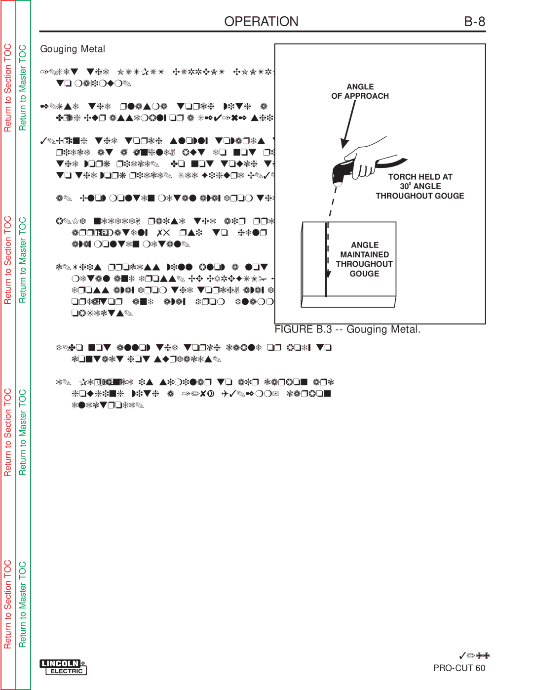 Lincoln Electric SVM104-A service manual Figure B.3 -- Gouging Metal 