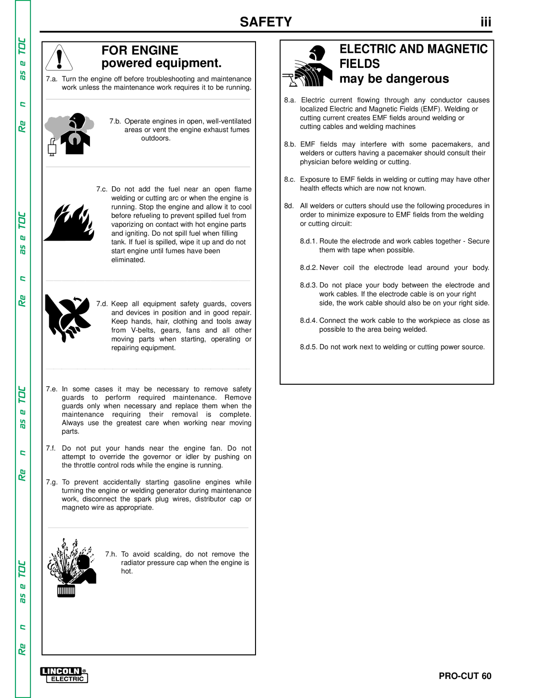 Lincoln Electric SVM104-A service manual Iii, Electric and Magnetic Fields 