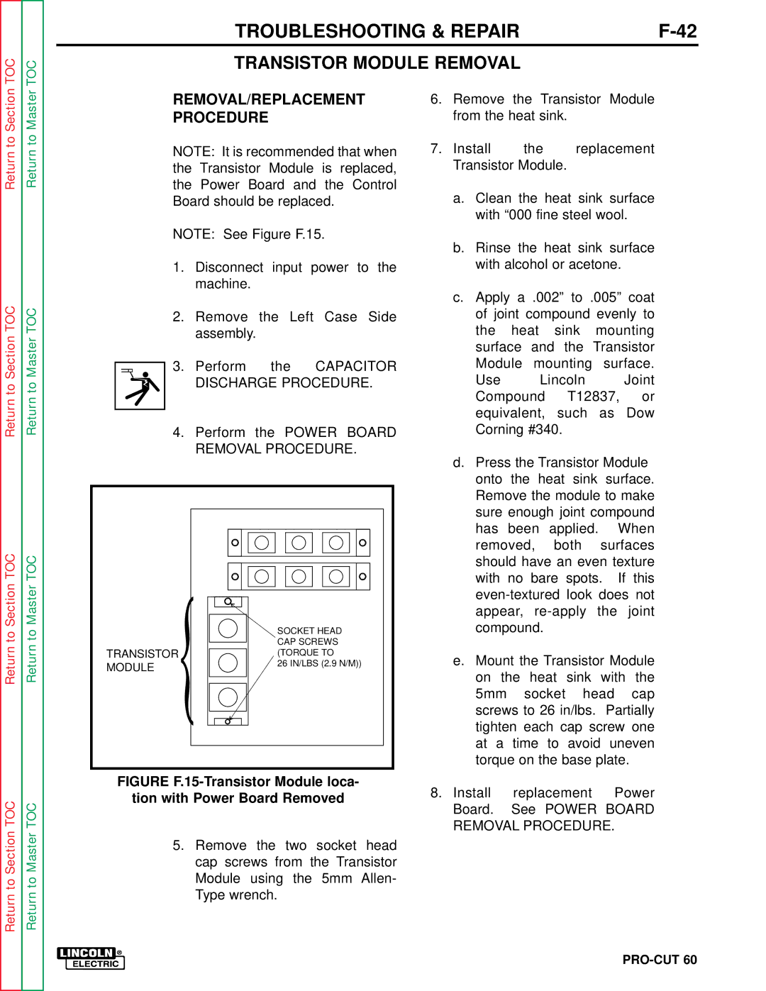 Lincoln Electric SVM104-A service manual Removal Procedure 