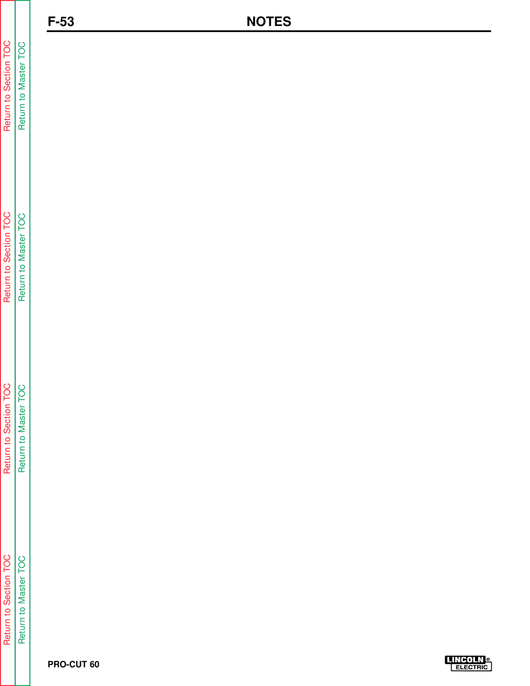 Lincoln Electric SVM104-A service manual Pro-Cut 