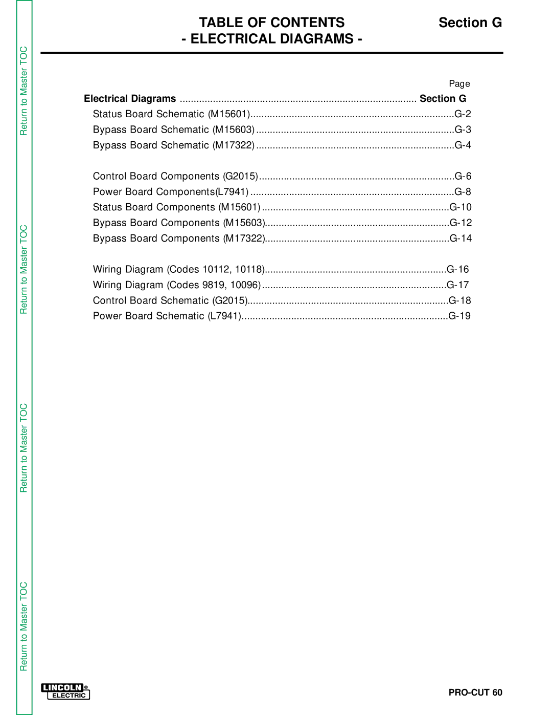 Lincoln Electric SVM104-A service manual Electrical Diagrams 