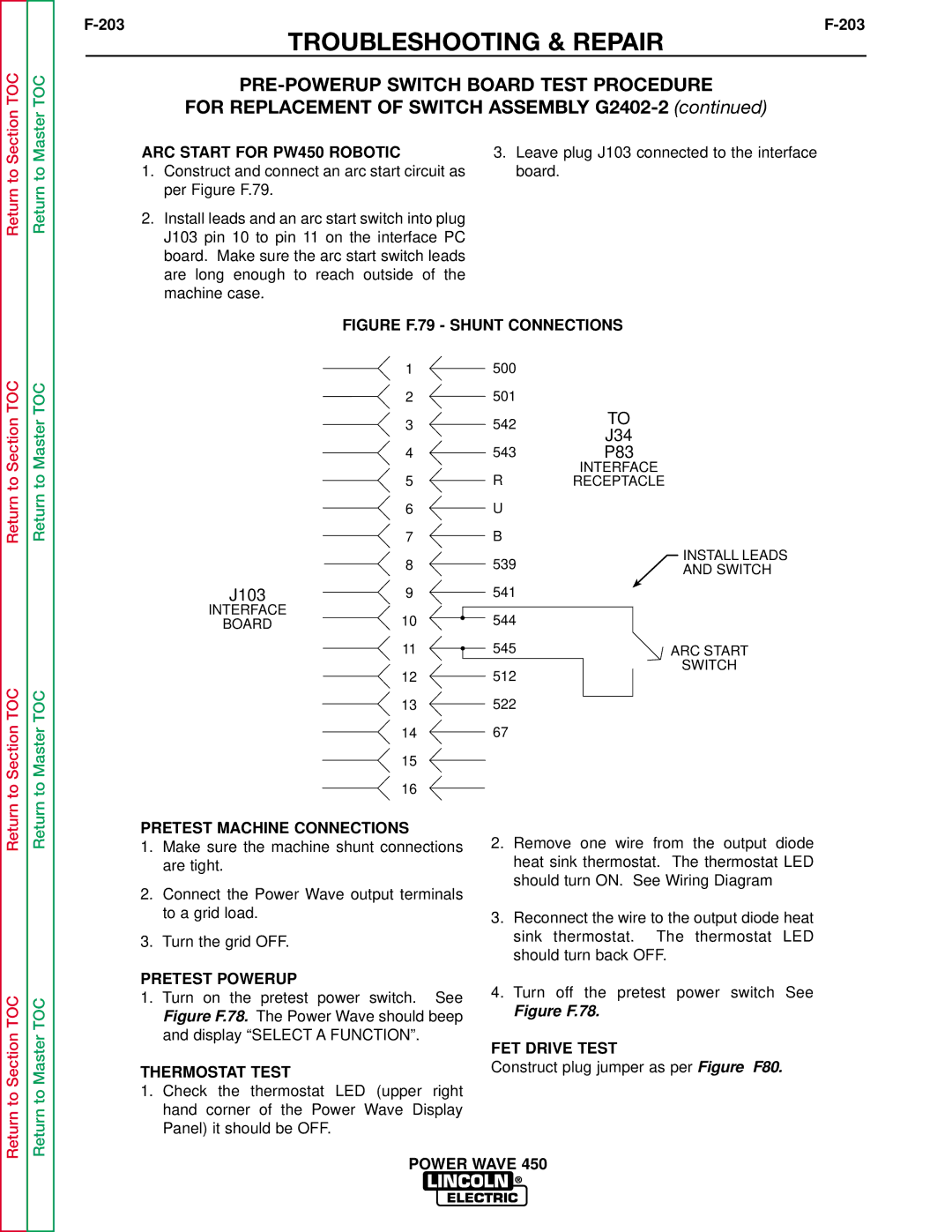 Lincoln Electric SVM112-B service manual J34 