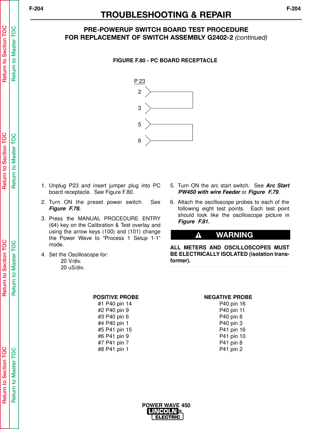 Lincoln Electric SVM112-B service manual See Arc Start 