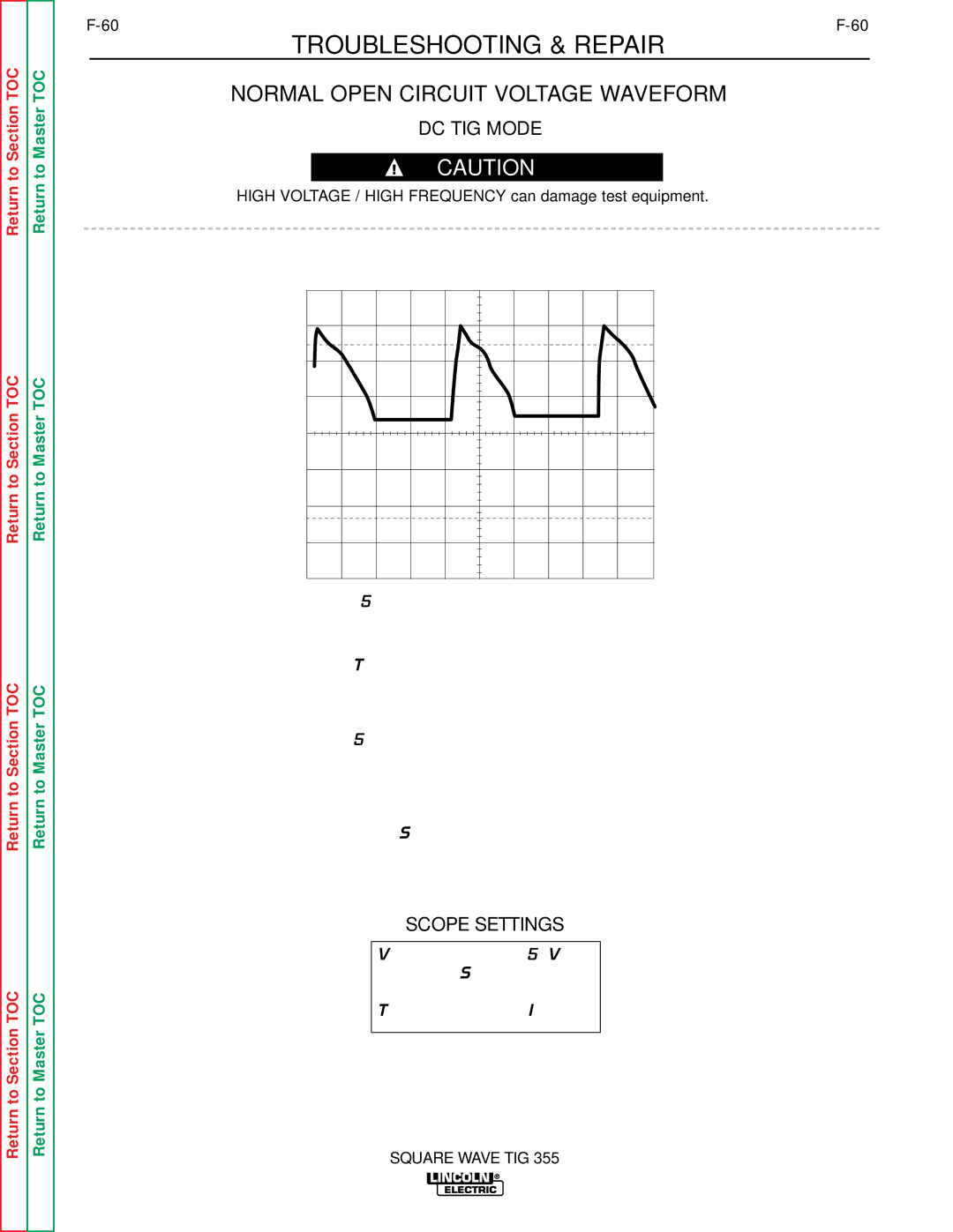 Lincoln Electric SVM118-A service manual DC TIG Mode 