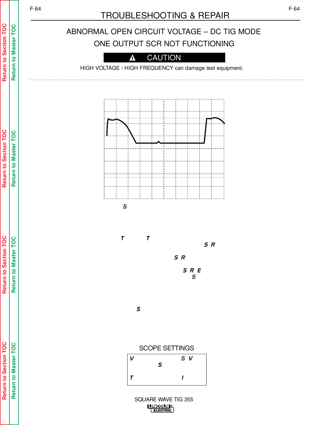 Lincoln Electric SVM118-A service manual 50V/Div 