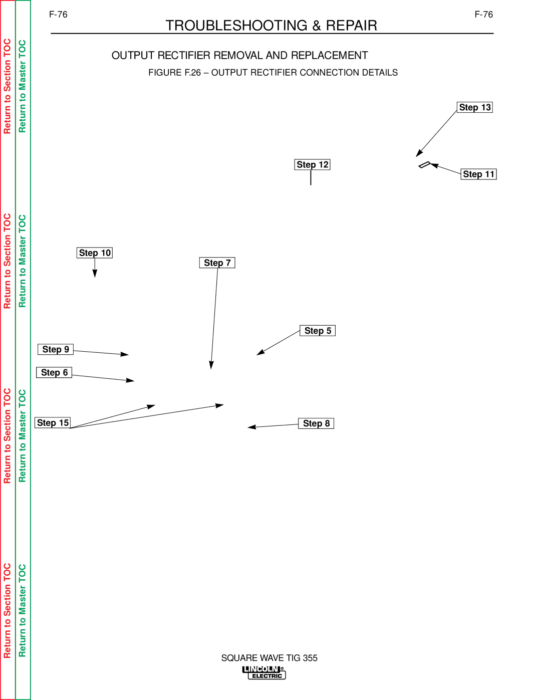 Lincoln Electric SVM118-A service manual Output Rectifier Removal and Replacement 