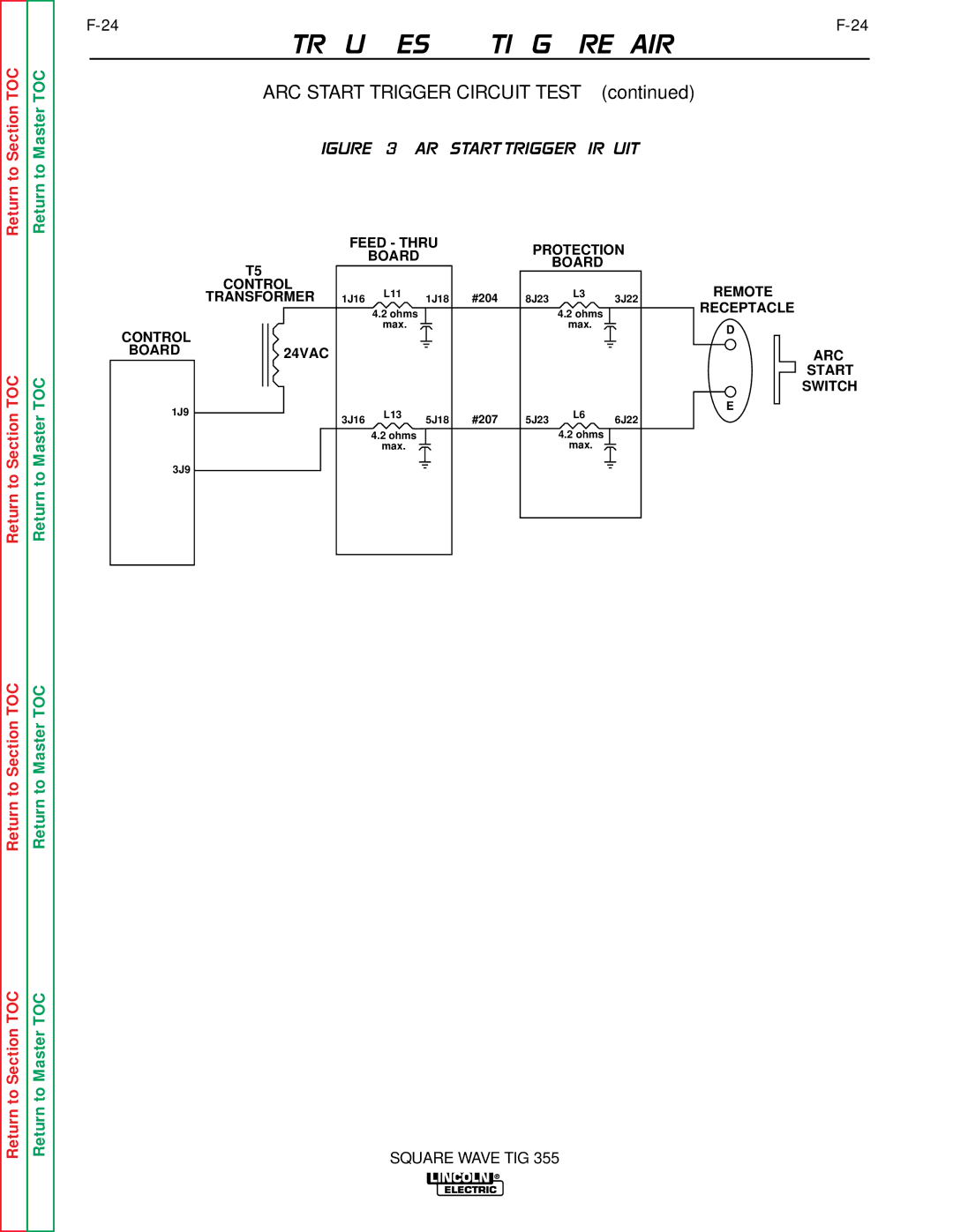 Lincoln Electric SVM118-A service manual Figure F.3 ARC Start Trigger Circuit 