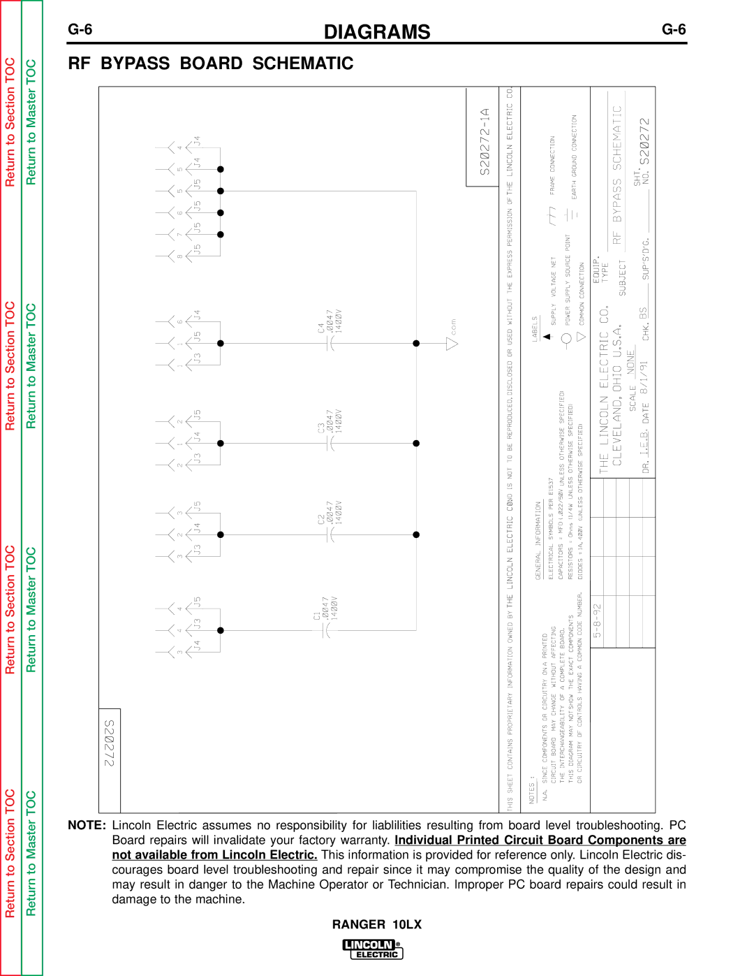 Lincoln Electric SVM120-A service manual Diagrams 