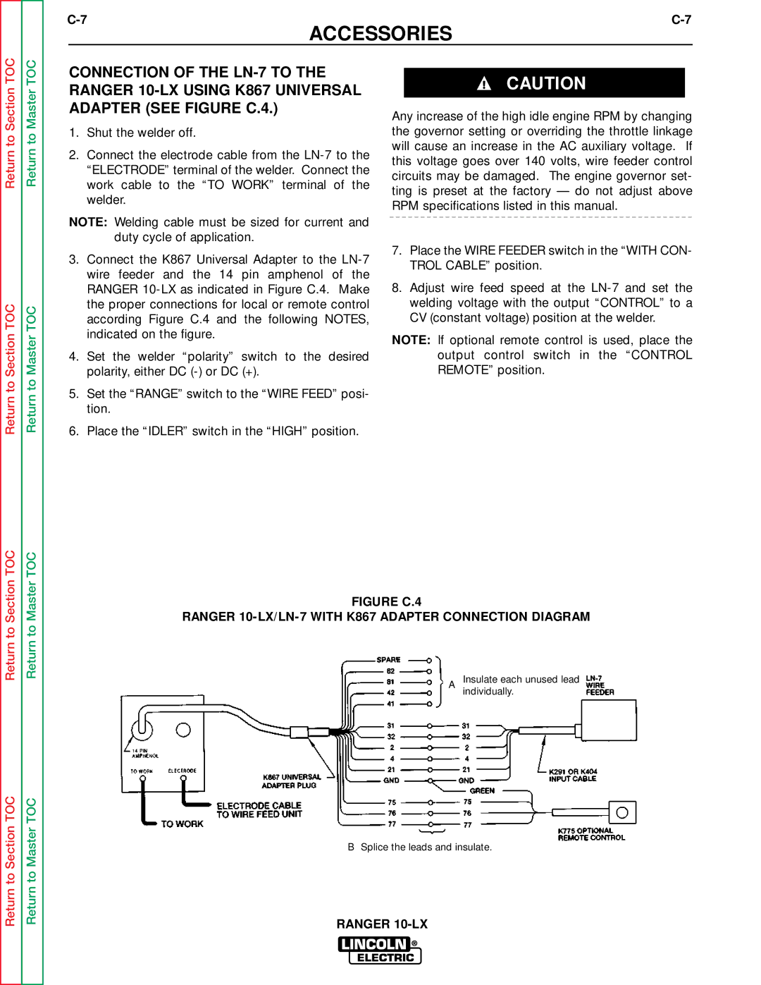 Lincoln Electric SVM120-A service manual Accessories 