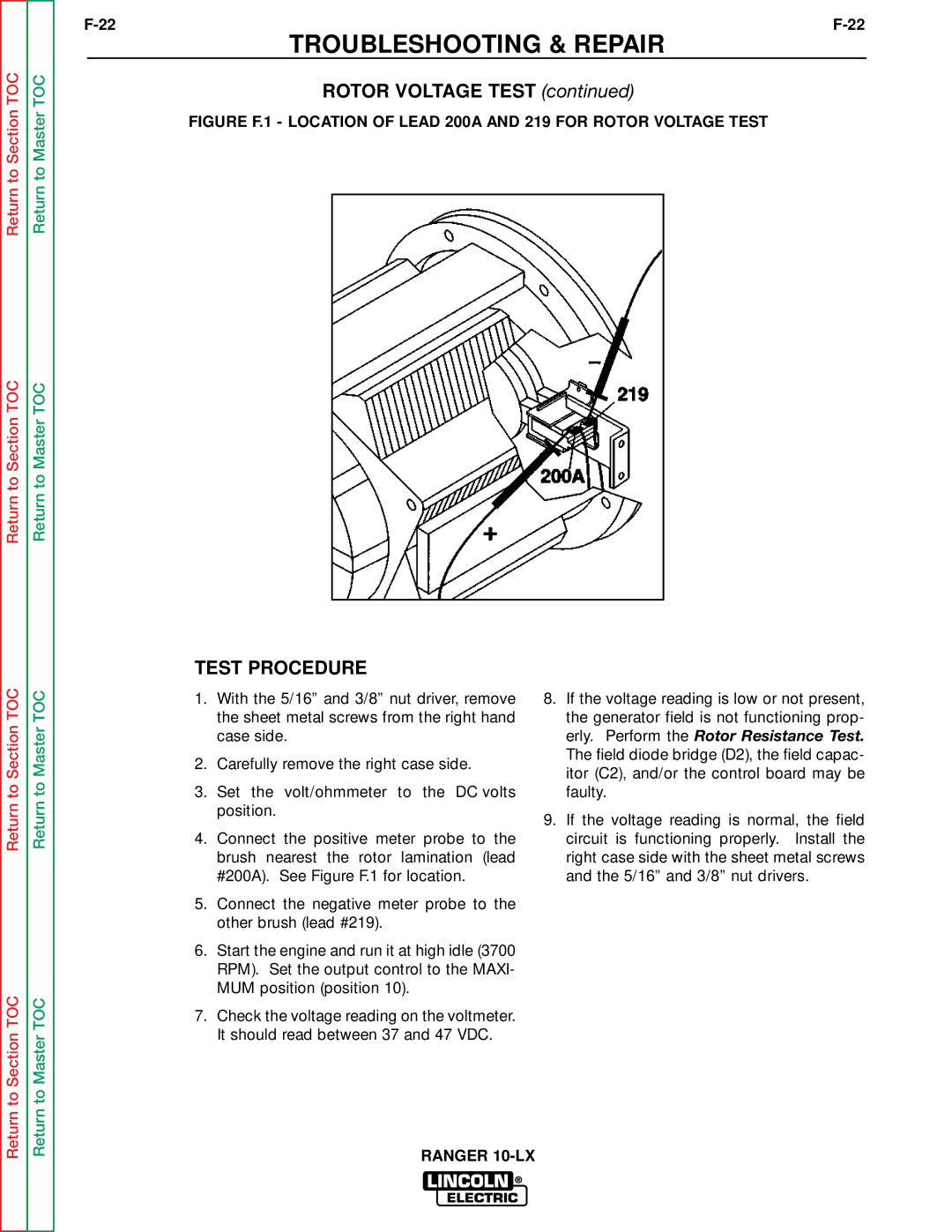 Lincoln Electric SVM120-A service manual Test Procedure 