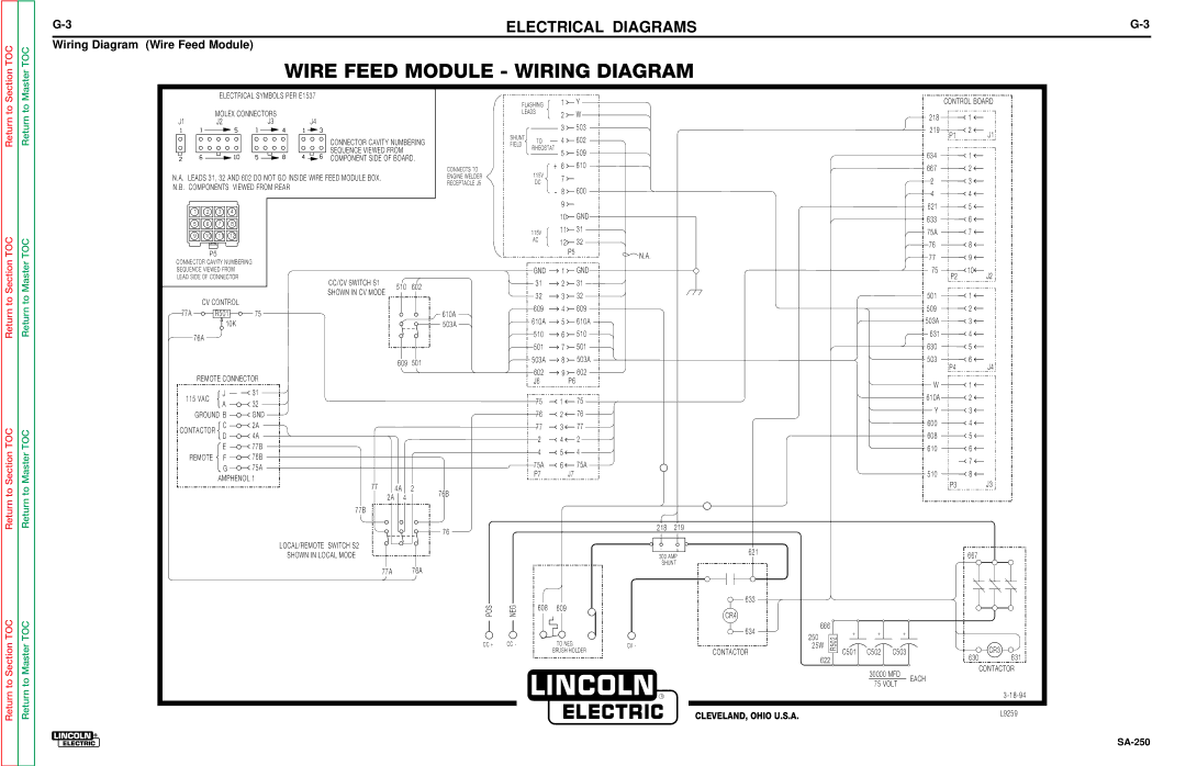 Lincoln Electric SVM128-A service manual Wire Feed Module Wiring Diagram 