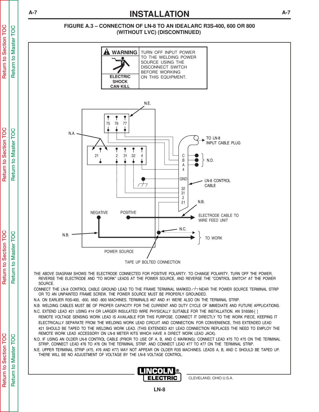 Lincoln Electric SVM132-A service manual Installation 