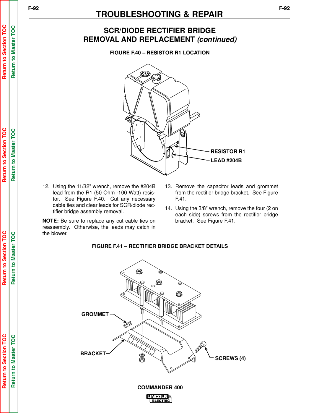 Lincoln Electric SVM133-B service manual Figure F.40 Resistor R1 Location 