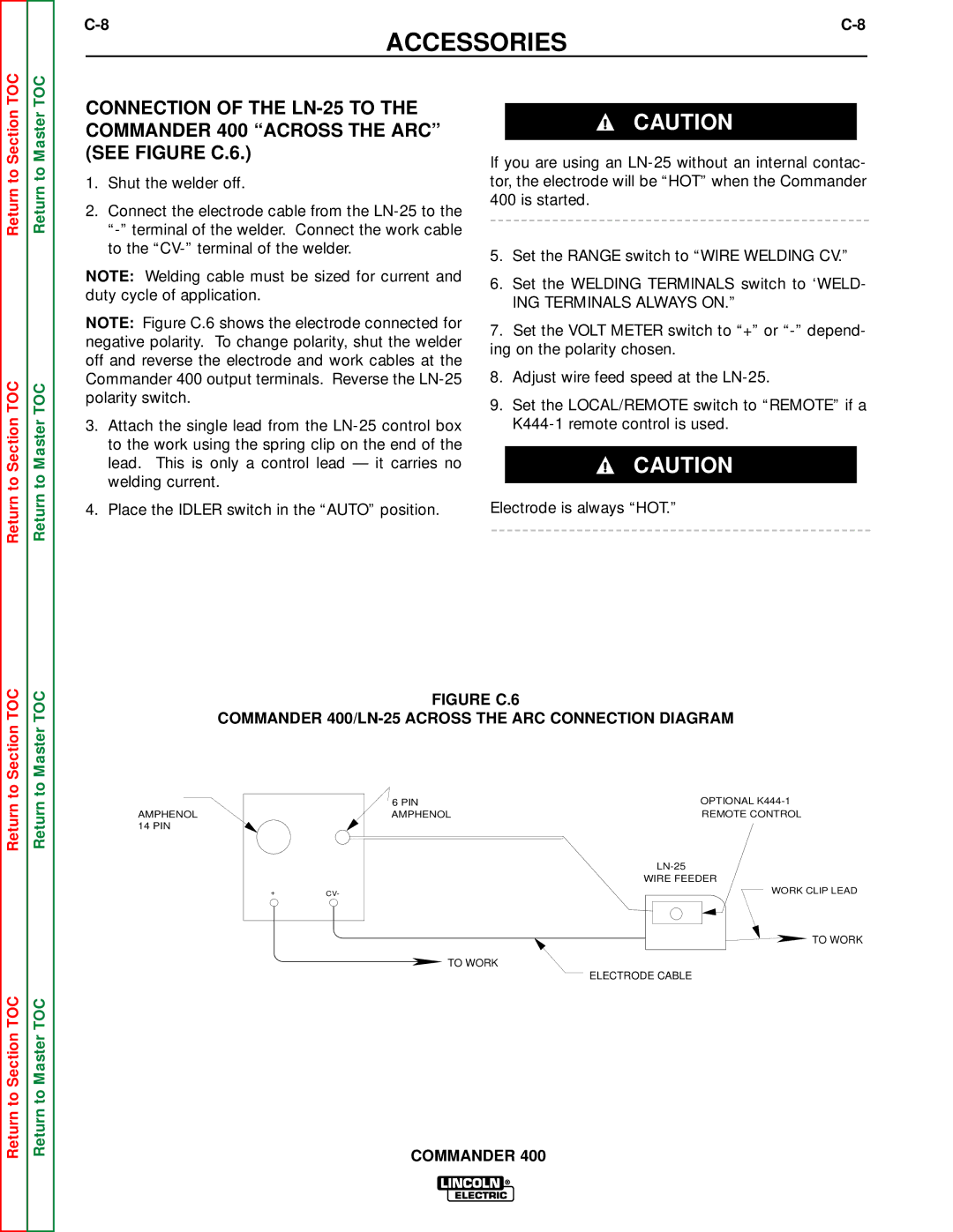 Lincoln Electric SVM133-B service manual ING Terminals Always on 