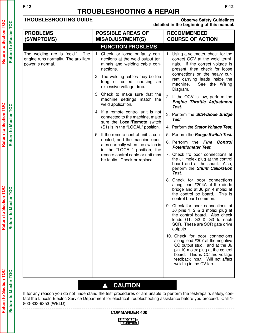 Lincoln Electric SVM133-B service manual Local/Remote switch 