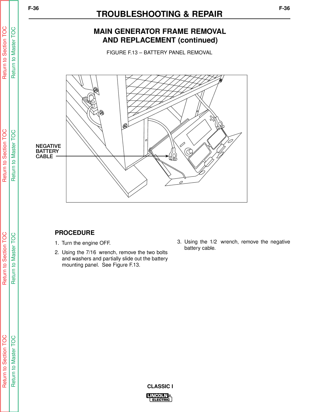 Lincoln Electric SVM134-A service manual Replacement 