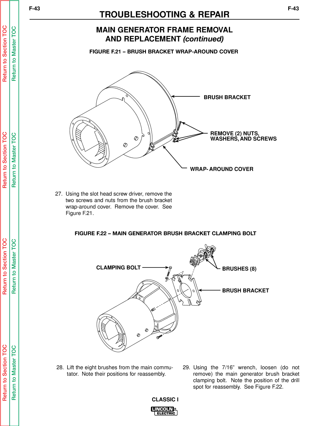 Lincoln Electric SVM134-A service manual Troubleshooting & Repair 