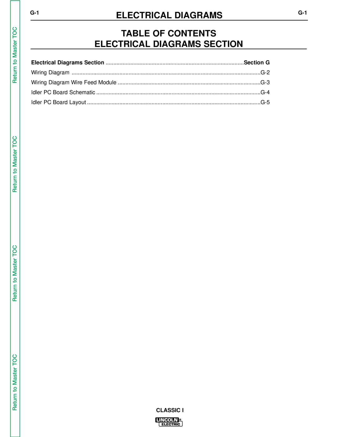 Lincoln Electric SVM134-A service manual Electrical Diagrams Section 