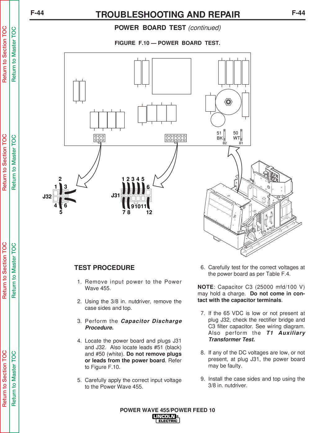 Lincoln Electric SVM135-B service manual 3 4, J32 J31 91011 