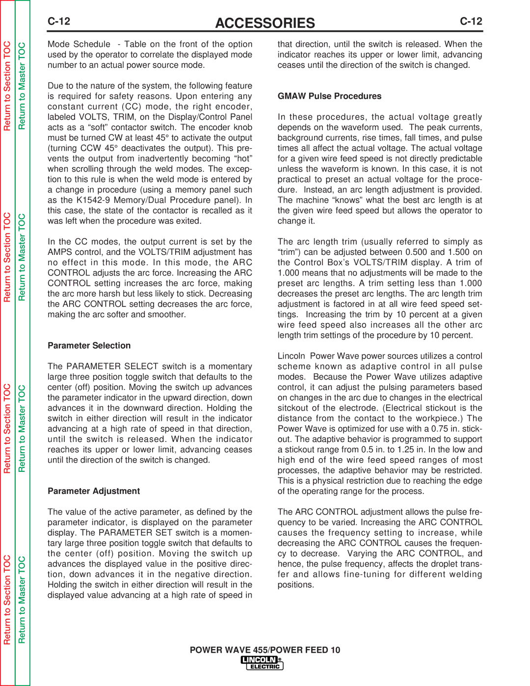 Lincoln Electric SVM135-B service manual Gmaw Pulse Procedures 