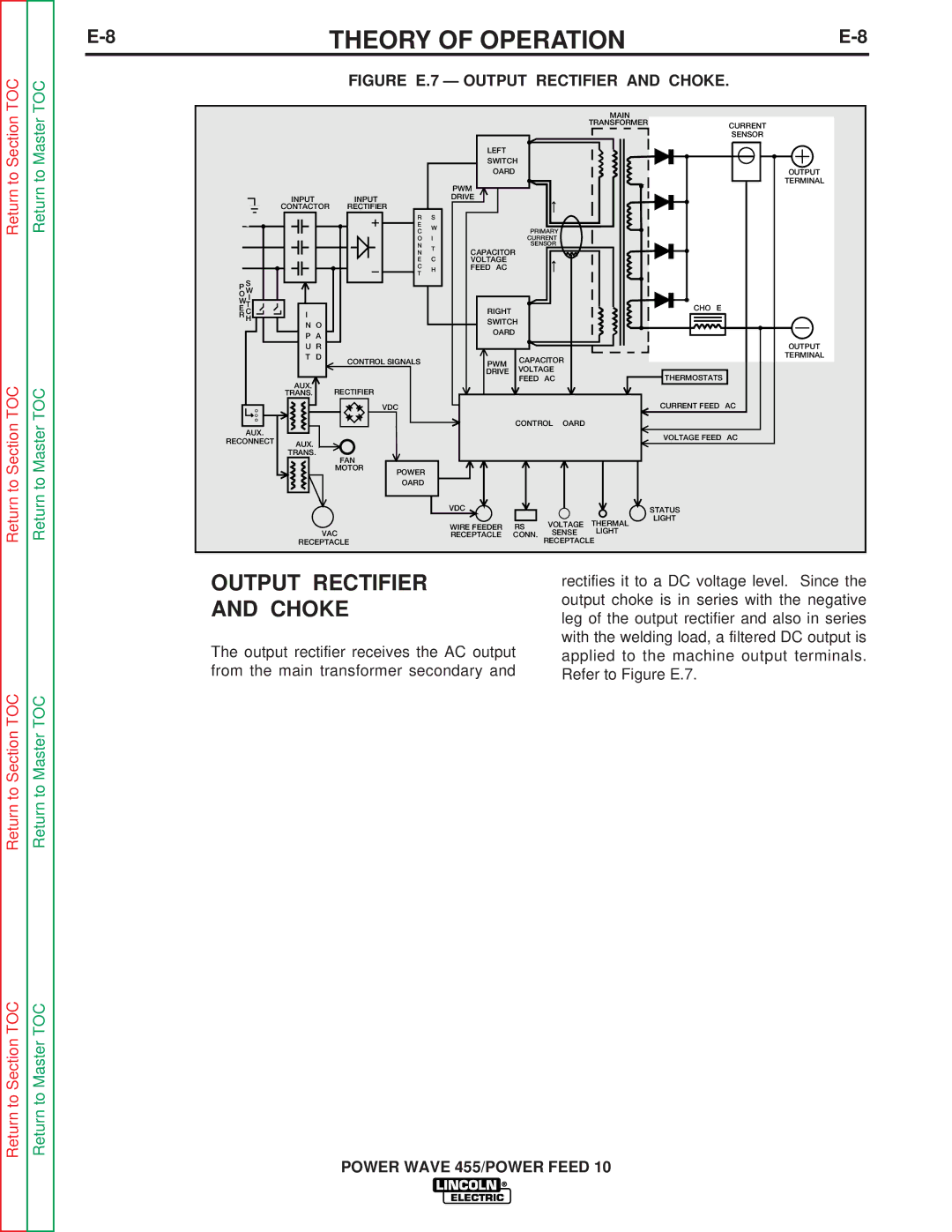 Lincoln Electric SVM135-B service manual Output Rectifier, Choke 