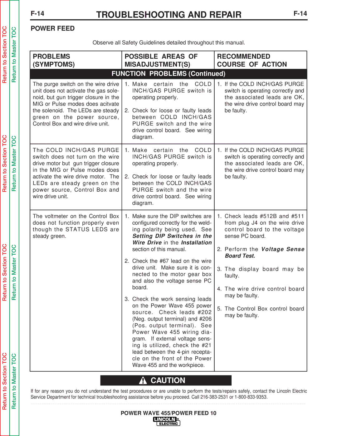 Lincoln Electric SVM135-B service manual Setting DIP Switches, Wire Drive in the Installation 