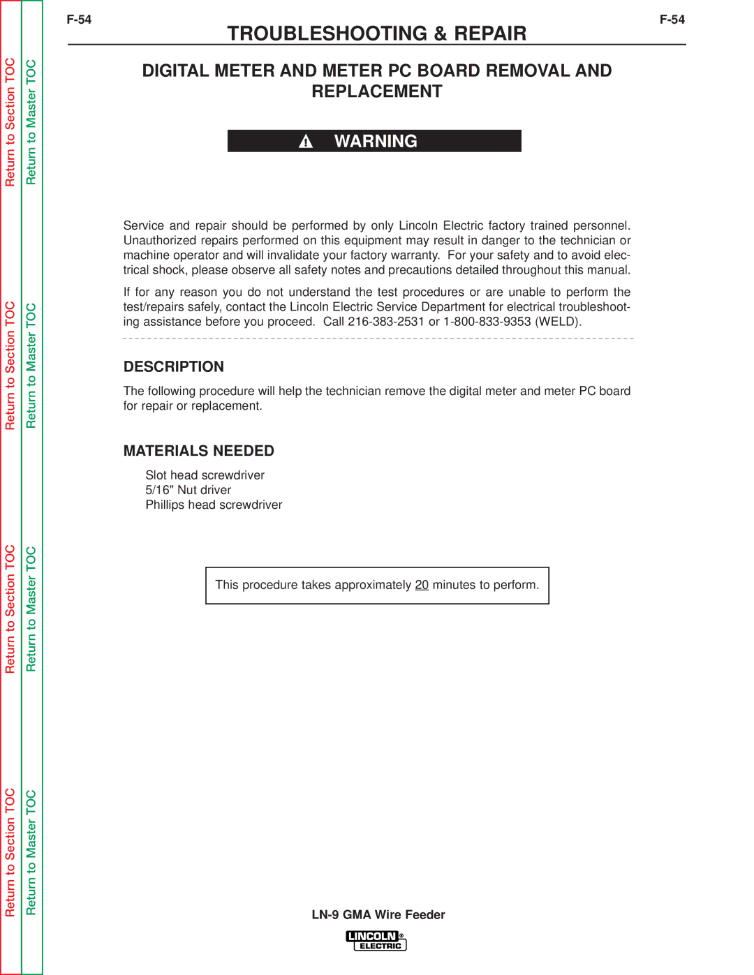 Lincoln Electric SVM138-A service manual Digital Meter and Meter PC Board Removal Replacement, Description 