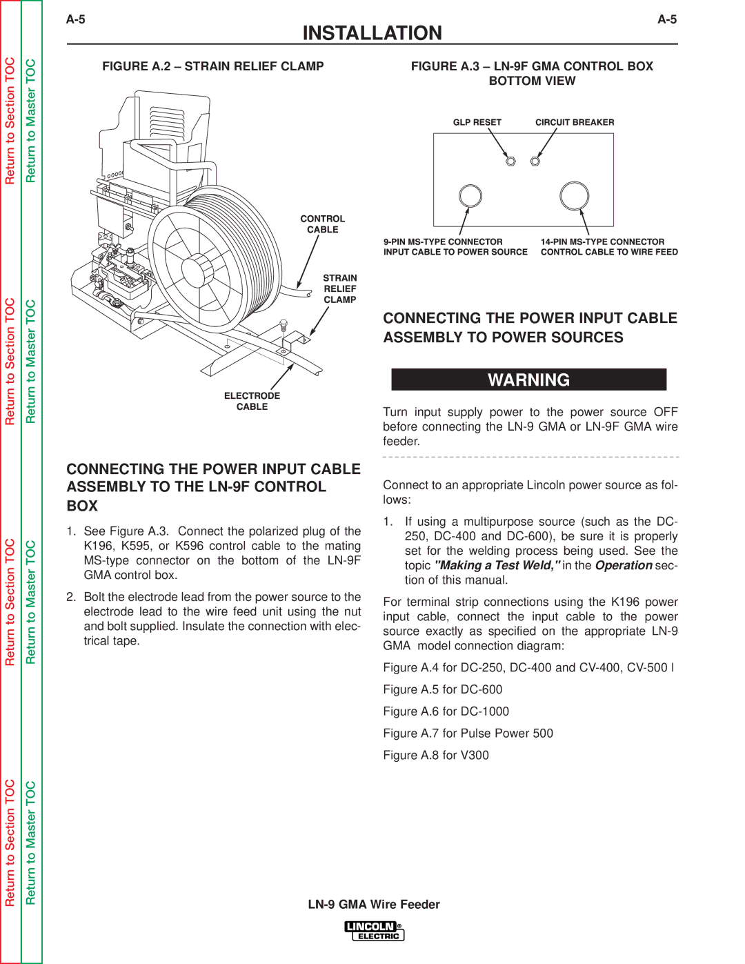 Lincoln Electric SVM138-A service manual Connecting the Power Input Cable Assembly to Power Sources, Bottom View 