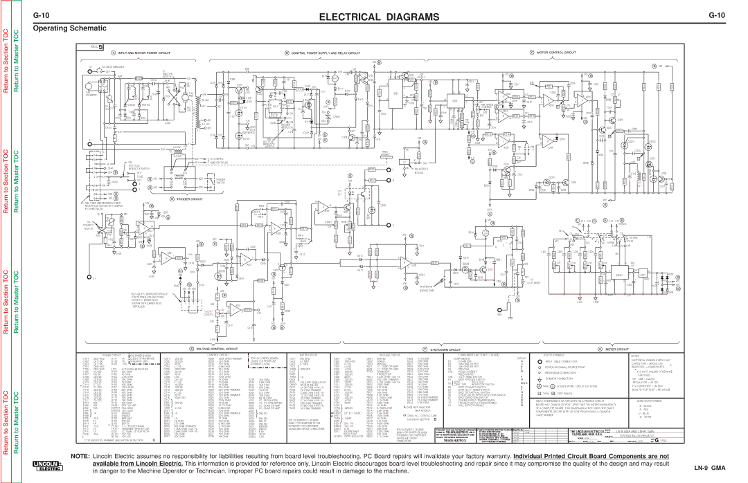 Lincoln Electric SVM138-A service manual Operating Schematic, 525 B 