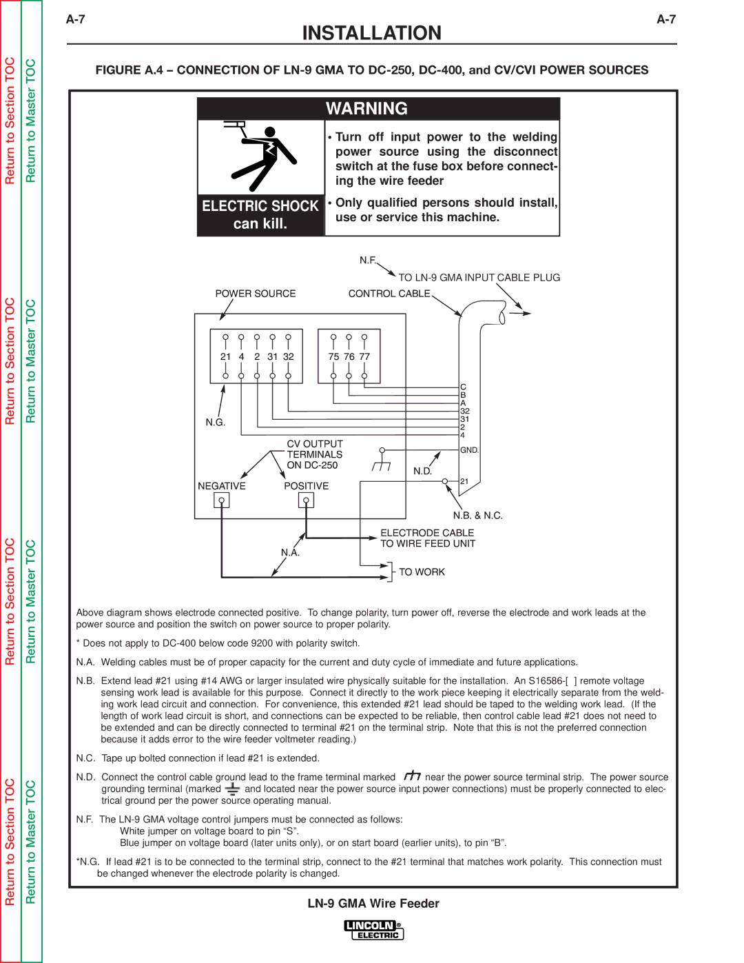 Lincoln Electric SVM138-A service manual Can kill 