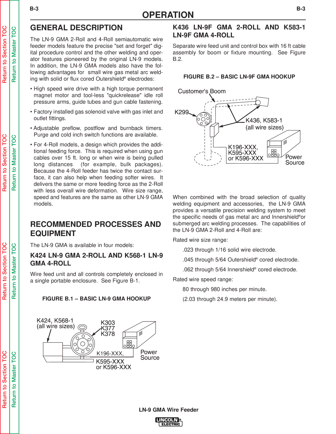 Lincoln Electric SVM138-A service manual General Description, Recommended Processes and Equipment 