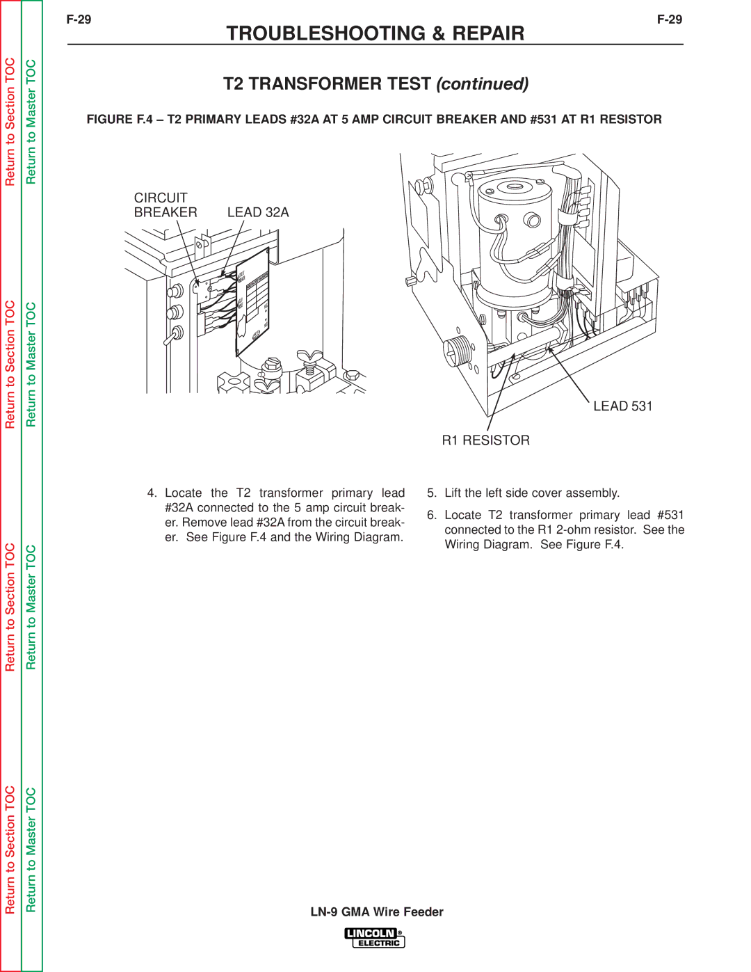 Lincoln Electric SVM138-A service manual Circuit Breaker Lead 32A 