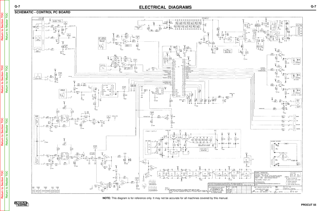 Lincoln Electric SVM140-A service manual Schematic Control PC Board 