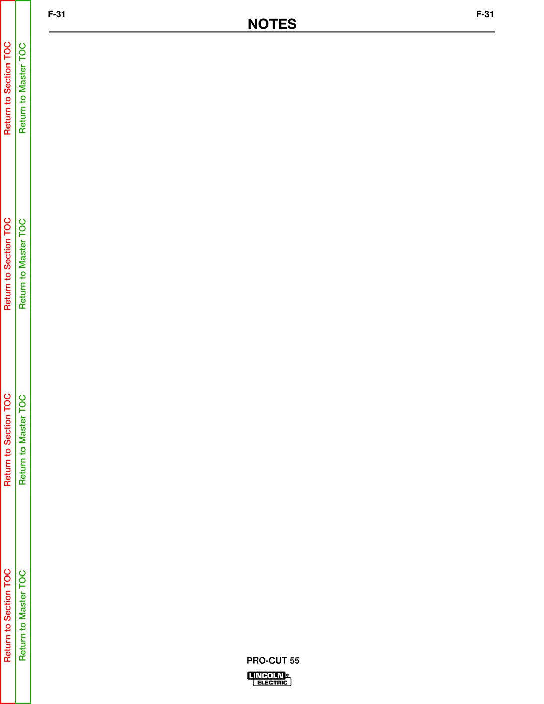 Lincoln Electric SVM140-A service manual Pro-Cut 