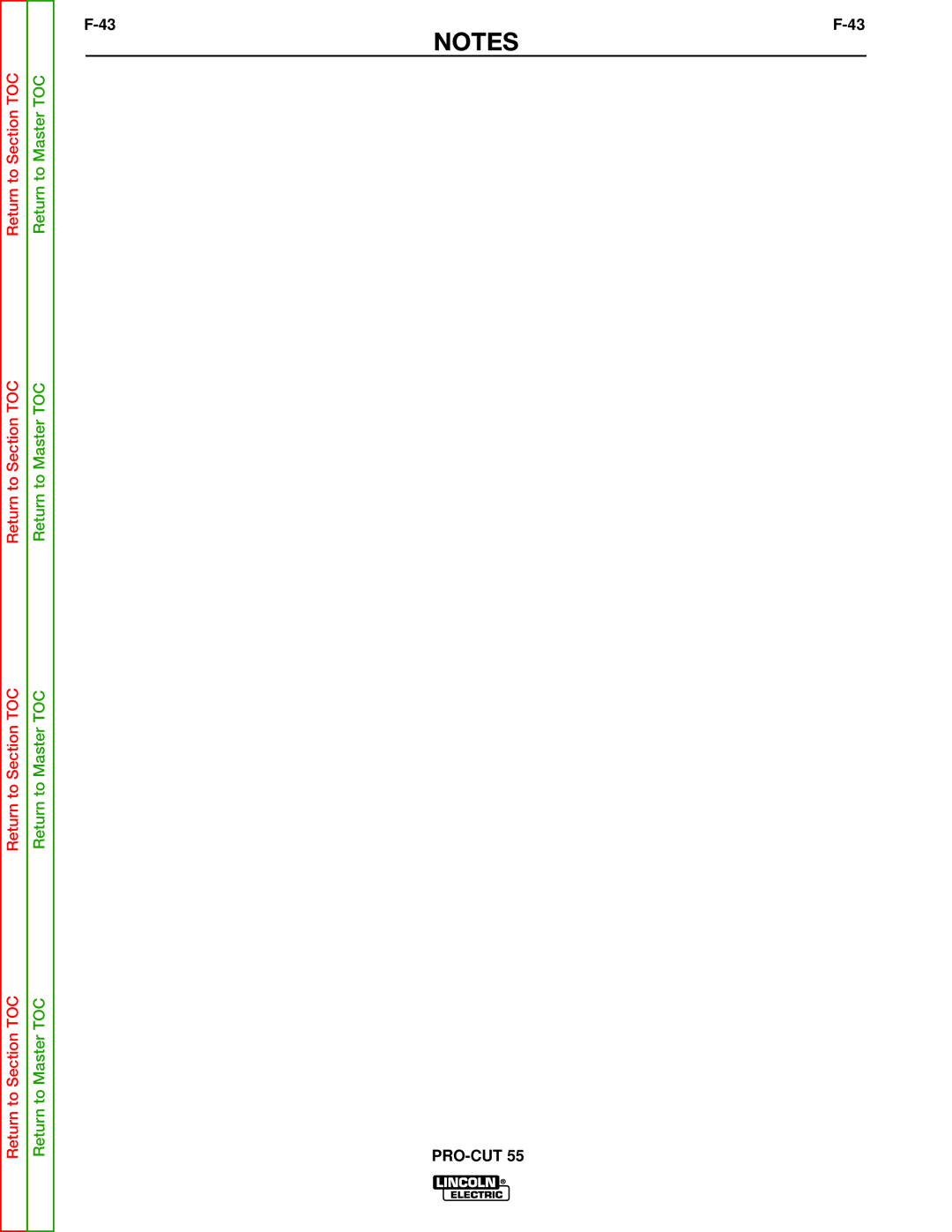 Lincoln Electric SVM140-A service manual Pro-Cut 