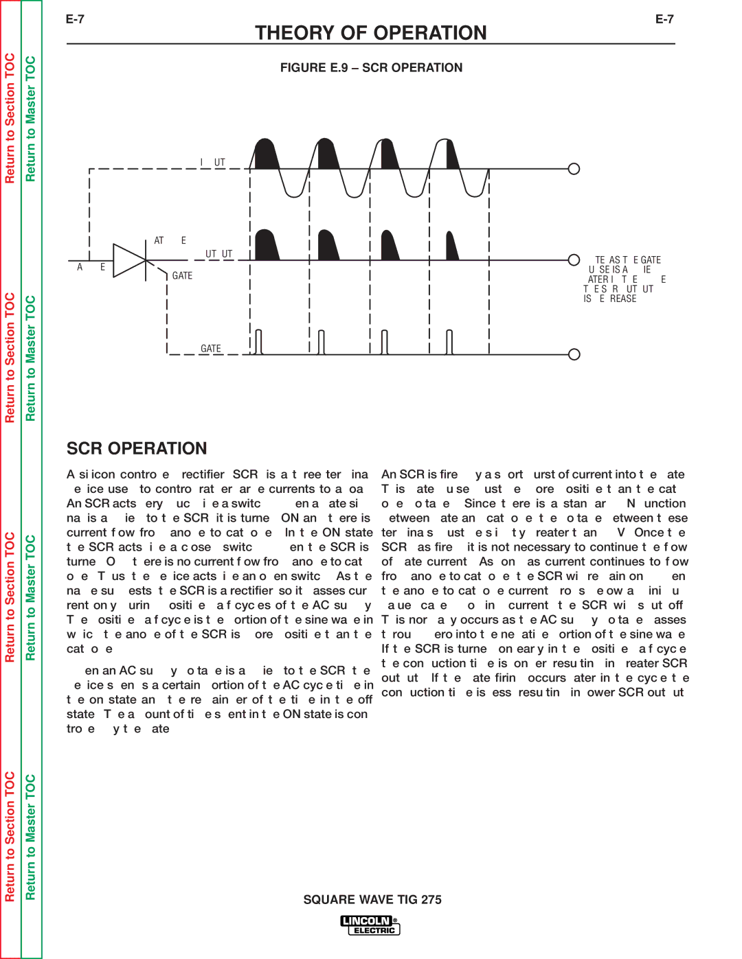 Lincoln Electric SVM141-A service manual Figure E.9 SCR Operation 