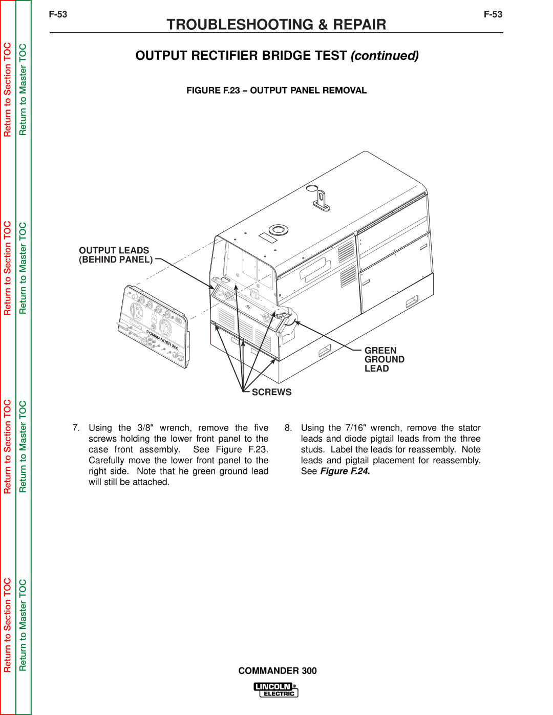 Lincoln Electric SVM145-B service manual See Figure F.24 