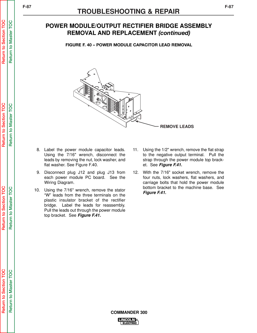 Lincoln Electric SVM145-B service manual Figure F.41 