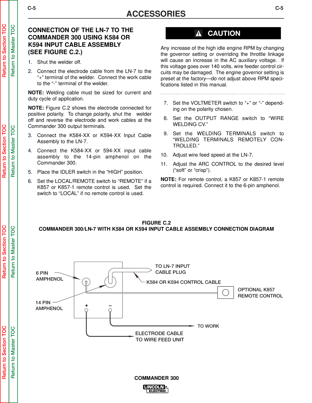 Lincoln Electric SVM145-B service manual Welding CV 