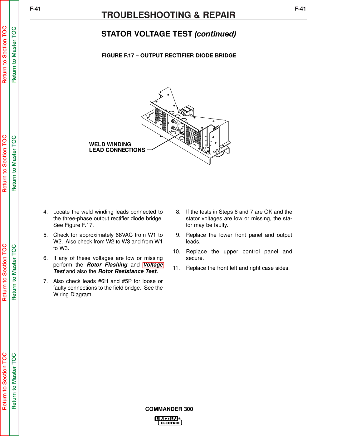 Lincoln Electric SVM145-B service manual Troubleshooting & Repair 