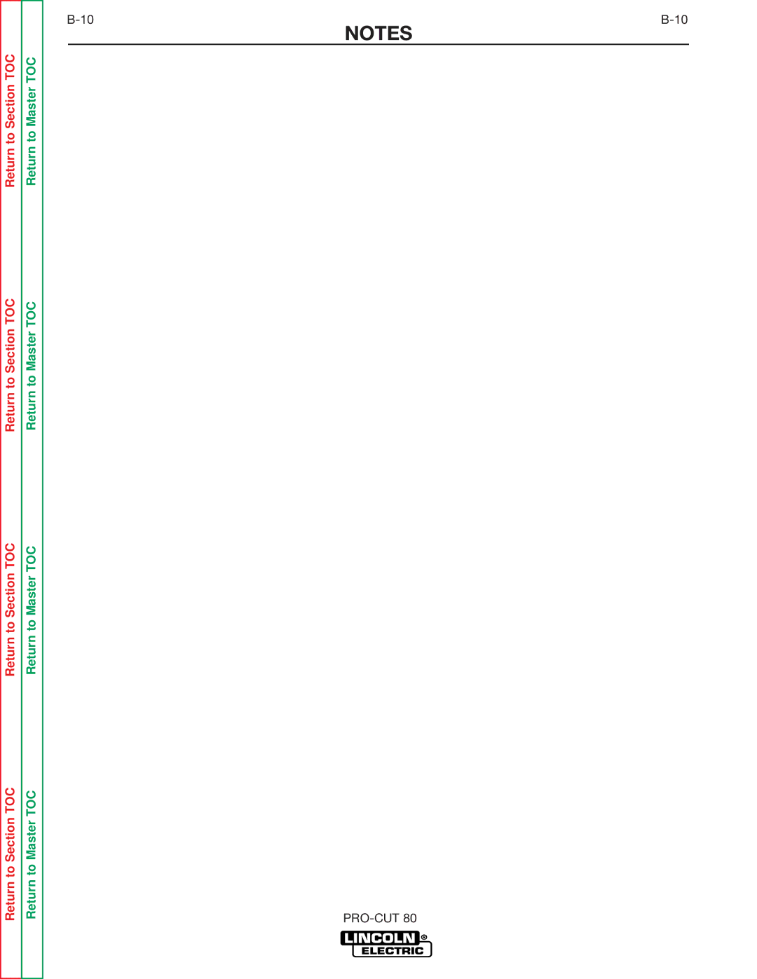 Lincoln Electric SVM146-A service manual Pro-Cut 