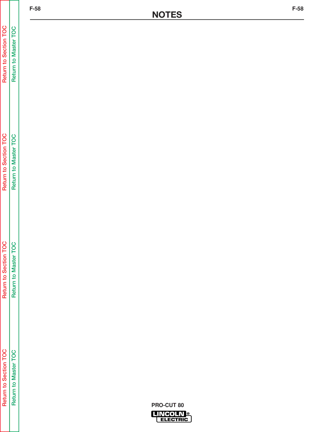 Lincoln Electric SVM146-A service manual Pro-Cut 